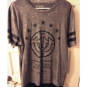 True Religion Tee with Jersey Mesh